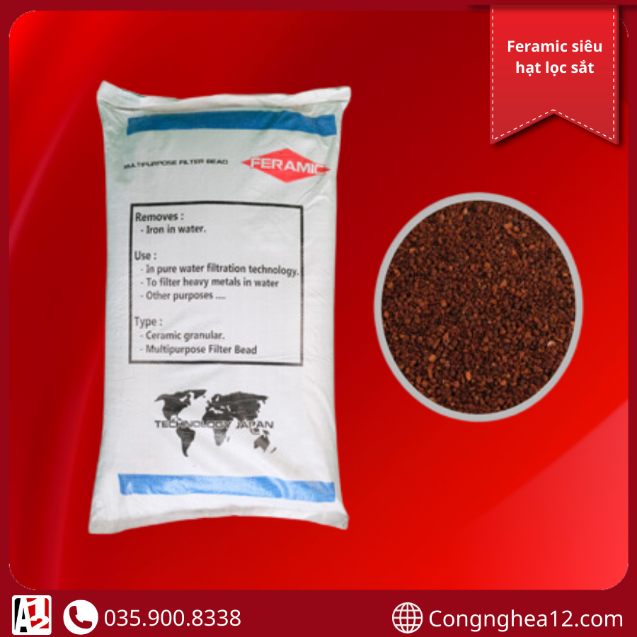 Hạt Feramic siêu lọc sắt