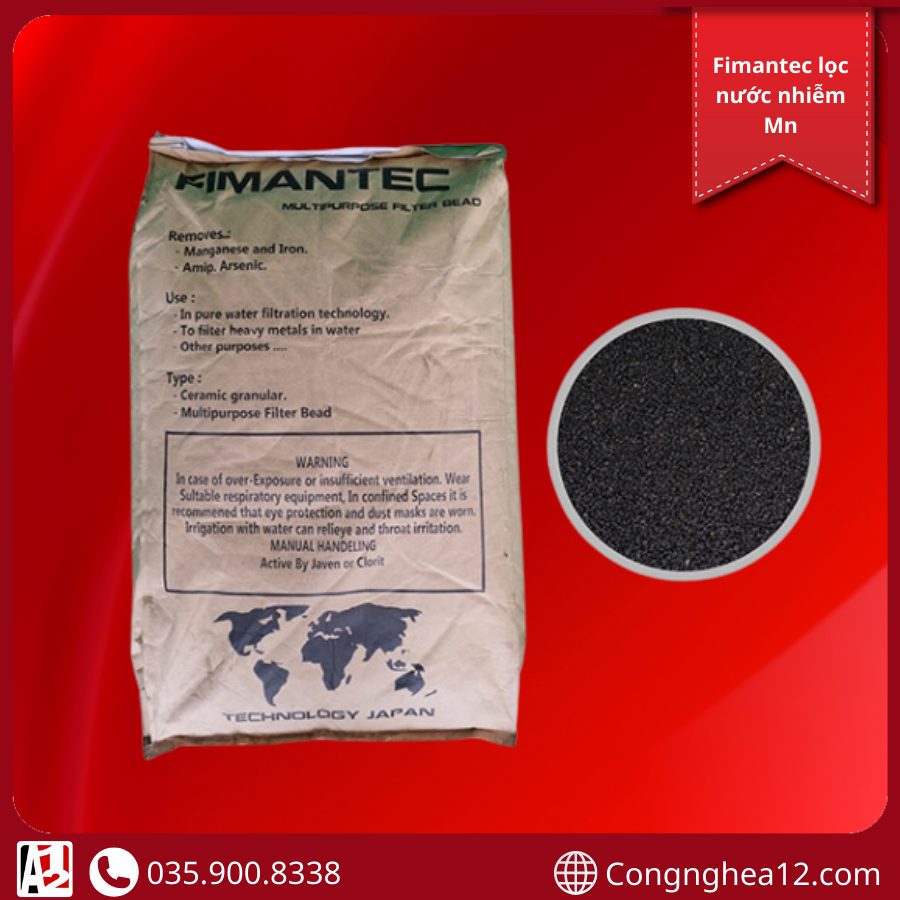 Hạt Fimantec lọc nước nhiễm mangan